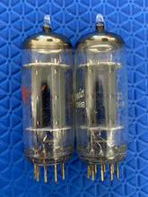 Load image into Gallery viewer, Matched Pair General Electric GE 6FQ7 / 6CG7 Vacuum Tubes Valves Copper Support Rods NOS NIB