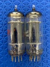 Load image into Gallery viewer, Matched Pair General Electric GE 6FQ7 / 6CG7 Vacuum Tubes Copper Support Rods NOS NIB
