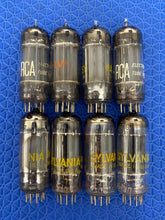 Load image into Gallery viewer, 8 Sylvania 6CG7 6FQ7 Vacuum Tubes Valves With Shields Lot Of Eight