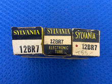 Load image into Gallery viewer, 3 Sylvania 12BR7 Vacuum Tubes Valves NOS NIB Lot Of Three