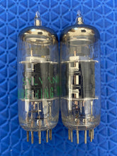 Load image into Gallery viewer, Matched Pair Sylvania Black Plate 12BY7 12BY7A Vacuum Tubes Valves