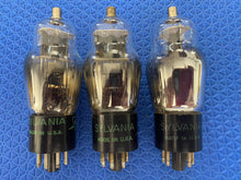 Load image into Gallery viewer, 3 Sylvania 12Q7 12Q7G Vacuum Tubes Valves NOS NIB Shoulder / ST-Shape Lot Of Three