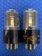 Load image into Gallery viewer, Matched Pair General Electric GE 6SN7 6SN7GTB Vacuum Tubes Valves Copper Support Rods NOS NIB