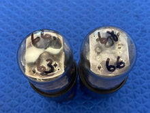 Load image into Gallery viewer, Matched Pair RCA 6SN7 6SN7GTB Vacuum Tubes Copper Support Rods Large D Getters
