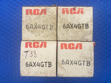 Load image into Gallery viewer, 4 RCA 6AX4 6AX4GTB Vacuum Tubes Valves NOS NIB Lot Of Four