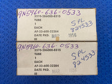 Load image into Gallery viewer, Matched Pair General Electric GE 6V6 6V6GT Vacuum Tubes Valves Copper Support Rods Black Plates Silver Tops Clear Bottles NOS NIB