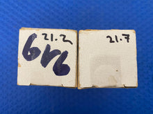 Load image into Gallery viewer, Matched Pair General Electric GE 6V6 6V6GT Vacuum Tubes Valves Copper Support Rods Black Plates Silver Tops Clear Bottles NOS NIB