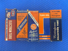 Load image into Gallery viewer, 5 US-Made 12Q7 12Q7GT Vacuum Tubes Valves NOS NIB Lot Of Five
