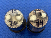 Load image into Gallery viewer, Matched Pair General Electric GE 6SN7 6SN7GTB Vacuum Tubes Valves Copper Support Rods