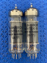Load image into Gallery viewer, Matched Pair Sovtek 6BQ5 EL84 Vacuum Tubes Valves NOS-Testing