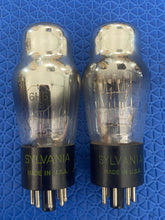 Load image into Gallery viewer, Matched Pair Sylvania 6H6 6H6G Vacuum Tubes Valves Shoulder ST-Shape Oak Leaf Bases