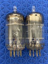 Load image into Gallery viewer, Matched Pair General Electric GE 12AU7 12AU7A ECC82 Vacuum Tubes Copper Support Rods