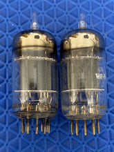 Load image into Gallery viewer, Matched Pair General Electric GE 12AU7 12AU7A ECC82 Vacuum Tubes Copper Support Rods