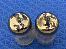 Load image into Gallery viewer, Matched Pair General Electric GE 12AU7 12AU7A ECC82 Vacuum Tubes Copper Support Rods