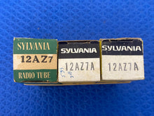 Load image into Gallery viewer, 3 Sylvania 12AZ7 12AZ7A Vacuum Tubes NOS NIB Lot Of Three
