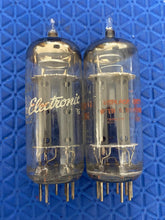 Load image into Gallery viewer, Matched Pair General Electric GE 6FQ7 / 6CG7 Vacuum Tubes Valves NOS NIB Copper Support Rods Top Filaments