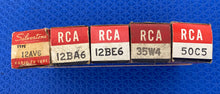 Load image into Gallery viewer, All-American Five 5 Seven Pin Vacuum Tube Replacement Set NOS NIB