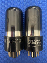 Load image into Gallery viewer, Matched Pair National Union NU 6F6GT JANCNU6F6GT Milspec Vacuum Tubes Valves