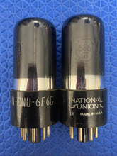 Load image into Gallery viewer, Matched Pair National Union NU 6F6GT JANCNU6F6GT Milspec Vacuum Tubes Valves