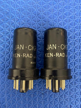 Load image into Gallery viewer, Matched Pair Ken-Rad JAN-CKR-6SJ7 6SJ7 VT116 Vacuum Tubes Milspec World War Two Vintage NOS-Testing