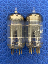 Load image into Gallery viewer, Matched Pair General Electric GE 12AU7 12AU7A ECC82 Vacuum Tubes Copper Support Rods