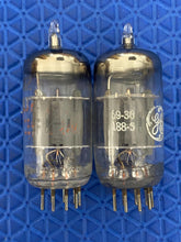 Load image into Gallery viewer, Matched Pair General Electric GE 12AU7 12AU7A ECC82 Vacuum Tubes Copper Support Rods
