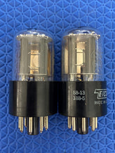 Load image into Gallery viewer, Matched Pair General Electric GE 6SN7 6SN7GTB Vacuum Tubes Copper Support Rods NOS-Testing