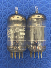 Load image into Gallery viewer, Matched Pair General Electric GE 12AU7 12AU7A ECC82 Vacuum Tubes Copper Support Rods NOS NIB