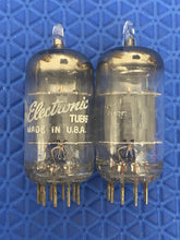Load image into Gallery viewer, Matched Pair General Electric GE 12AU7 12AU7A ECC82 Vacuum Tubes Copper Support Rods NOS NIB