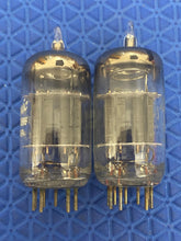 Load image into Gallery viewer, Matched Pair General Electric GE 12AU7 12AU7A ECC82 Vacuum Tubes Valves Copper Support Rods