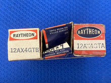 Load image into Gallery viewer, 3 Raytheon 12AX4 12AX4GT 12AX4GTA 12AX4GTB Vacuum Tubes NOS NIB Lot Of Three