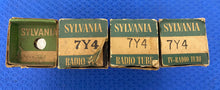 Load image into Gallery viewer, 4 Sylvania 7Y4 Vacuum Tubes NOS NIB Lot Of Four