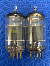 Load image into Gallery viewer, Matched Pair General Electric GE 12AU7 12AU7A ECC82 Vacuum Tubes Valves Copper Support Rods