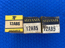 Load image into Gallery viewer, 3 Sylvania 12AB5 Vacuum Tubes Valves NOS NIB Lot Of Three