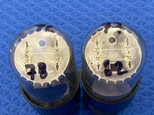 Load image into Gallery viewer, Matched Pair General Electric GE 6SN7 6SN7GTB Vacuum Tubes Copper Support Rods Top Filaments NOS NIB