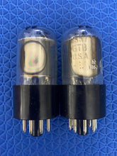 Load image into Gallery viewer, Matched Pair General Electric GE 6SN7 6SN7GTB Vacuum Tubes Copper Support Rods Top Filaments NOS NIB