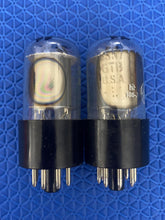 Load image into Gallery viewer, Matched Pair General Electric GE 6SN7 6SN7GTB Vacuum Tubes Copper Support Rods Top Filaments NOS NIB