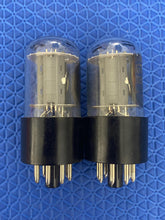 Load image into Gallery viewer, Matched Pair General Electric GE 6SN7 6SN7GTB Vacuum Tubes Copper Support Rods Top Filaments NOS NIB