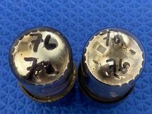 Load image into Gallery viewer, Matched Pair General Electric GE 6SN7 6SN7GTB Vacuum Tubes Copper Support Rods NOS-Testing