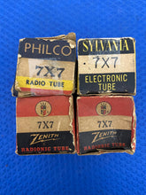 Load image into Gallery viewer, 4 Sylvania 7X7 Vacuum Tubes NOS NIB Lot Of Four
