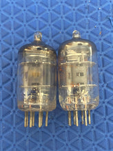 Load image into Gallery viewer, Matched Pair Raytheon 6AK5 6J1 6J2 Black Plate Vacuum Tubes