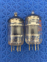 Load image into Gallery viewer, Matched Pair Raytheon 6AK5 6J1 6J2 Black Plate Vacuum