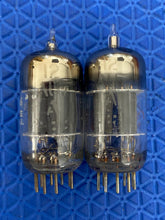 Load image into Gallery viewer, Matched Pair General Electric GE 12AU7 12AU7A ECC82 Vacuum Tubes Valves Copper Support Rods