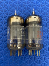 Load image into Gallery viewer, Matched Pair General Electric GE 12AU7 12AU7A ECC82 Vacuum Tubes Valves Copper Support Rods