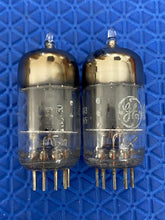 Load image into Gallery viewer, Matched Pair General Electric GE 12AU7 12AU7A ECC82 Vacuum Tubes Valves Copper Support Rods