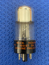 Load image into Gallery viewer, Philco 6X5 6X5GT Vacuum Tube Rectifier Chrome Dome Black Plates NOS NIB