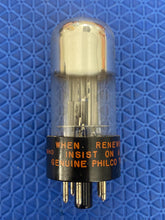 Load image into Gallery viewer, Philco 6X5 6X5GT Vacuum Tube Rectifier Chrome Dome Black Plates NOS NIB