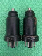 Load image into Gallery viewer, Matched Pair RCA-Cunningham 6K7 Vacuum Tubes Engraved Bottles NOS-Testing