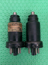 Load image into Gallery viewer, Matched Pair RCA Cunningham 6K7 Vacuum Tubes Engraved Bottles NOS-Testing