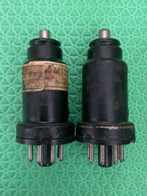 Load image into Gallery viewer, Matched Pair RCA Cunningham 6K7 Vacuum Tubes Engraved Bottles NOS-Testing